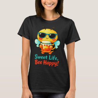Camiseta Dulce Vida Abeja Feliz Cute Abeja Miel Juego de Pa