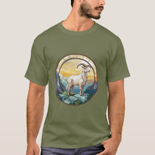 Camiseta Dulce vidrio emplomado de carnero de cuerno grande