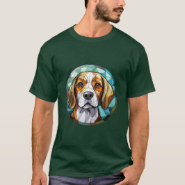 Camiseta Dulce Vidrio Manchado Beagle Hound Dog