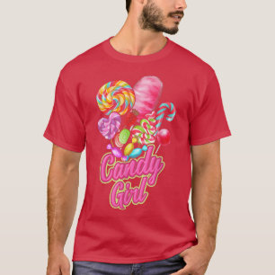 Camiseta Dulce Y Chica Cute Dulce Candy Trepador De Algodón