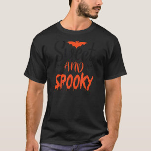 Camiseta Dulce Y Espeluznante Scary Face Bat Fang Halloween