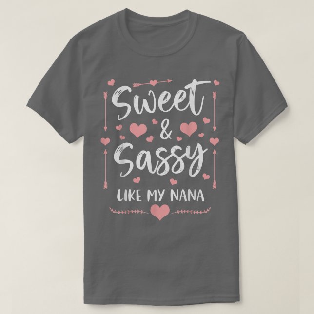 Camiseta Dulce y fresca como mi abuela Nana coincidente y  (Diseño del anverso)
