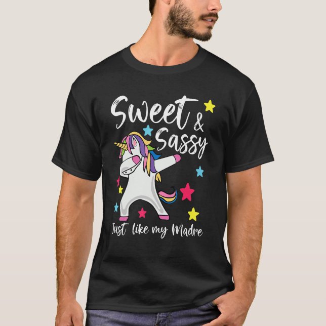 Camiseta Dulce Y Tranquila Como Mi Madre Que Coincide Con M (Anverso)