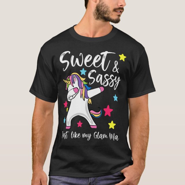 Camiseta Dulce Y Tranquila Como Mis Mamáes Glam Abuela Daug (Anverso)