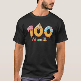 Camiseta Dulces 100 Días de Celebración de Helado Escolar