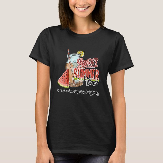 Camiseta Dulces Asistentes Instructivos Del Tiempo De Veran (Anverso)