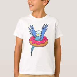 Camiseta Dulces Budgies Animales Graciosos En Rosa Donut