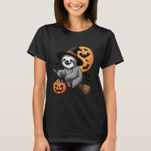 Camiseta Dulces de calabaza con sombrero de bruja y escoba