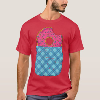 Camiseta Dulces de Donut Lover rocian bolsillos triturados