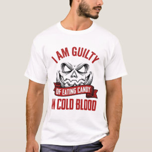 Camiseta Dulces de Halloween Culpables Diseño de Calabaza V