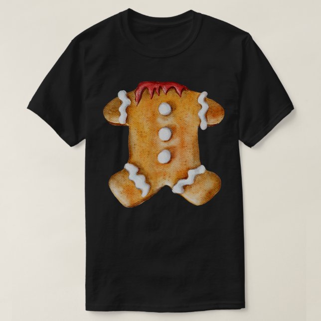 Camiseta Dulces de Halloween Nr. 5 Hombre de pan de jengibr (Diseño del anverso)