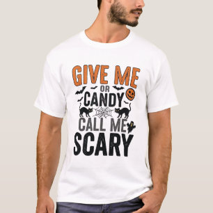 Camiseta Dulces de Halloween o Llámame Terrorífico Gráfico