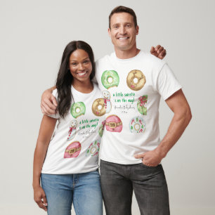 Camiseta Dulces de Navidad y donas para la fiesta de revela