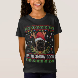 Camiseta Dulces de reno de perro de Mastiff Navidades feos
