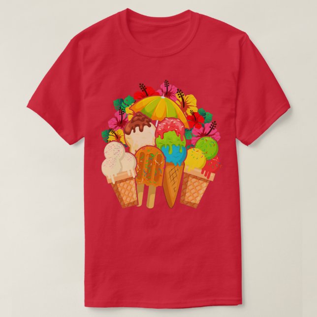 Camiseta Dulces de verano exóticos Terneros de postre Foodi (Diseño del anverso)