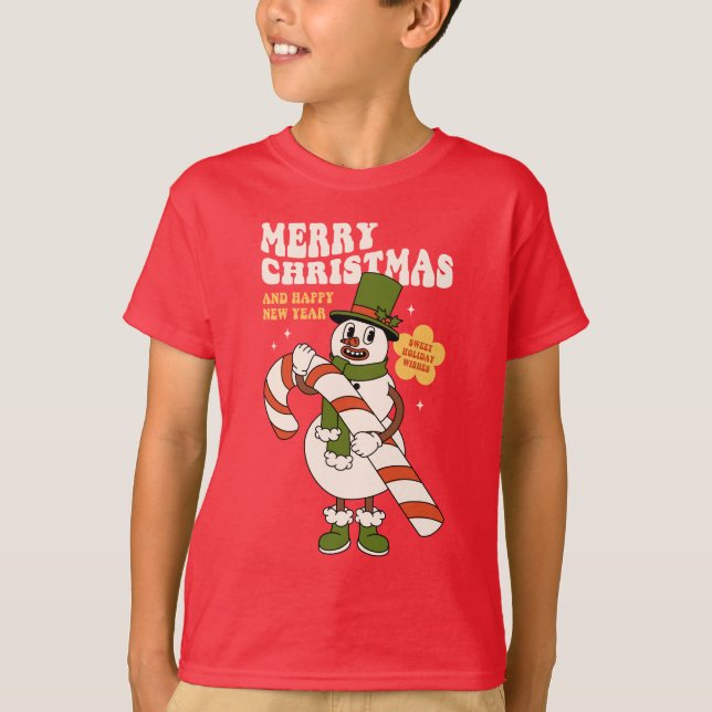 Camiseta Dulces deseos de vacaciones - Un Navidad de caña d (Anverso)