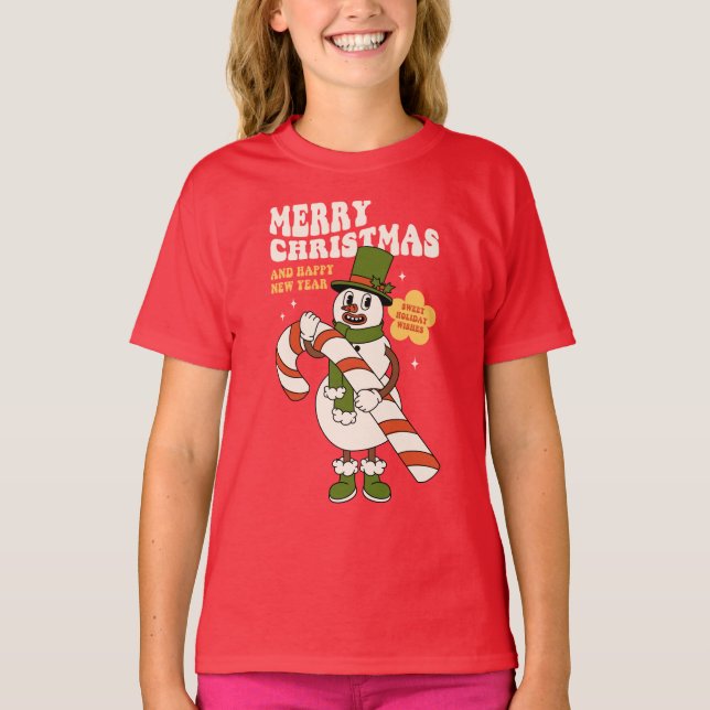 Camiseta Dulces deseos de vacaciones - Un Navidad de caña d (Anverso)