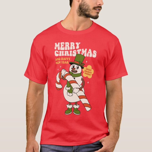 Camiseta Dulces deseos de vacaciones - Un Navidad de caña d (Anverso)