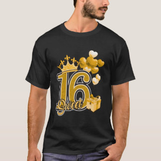 Camiseta Dulces Dieciséis Dorados