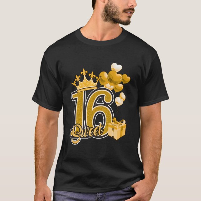 Camiseta Dulces Dieciséis Dorados (Anverso)