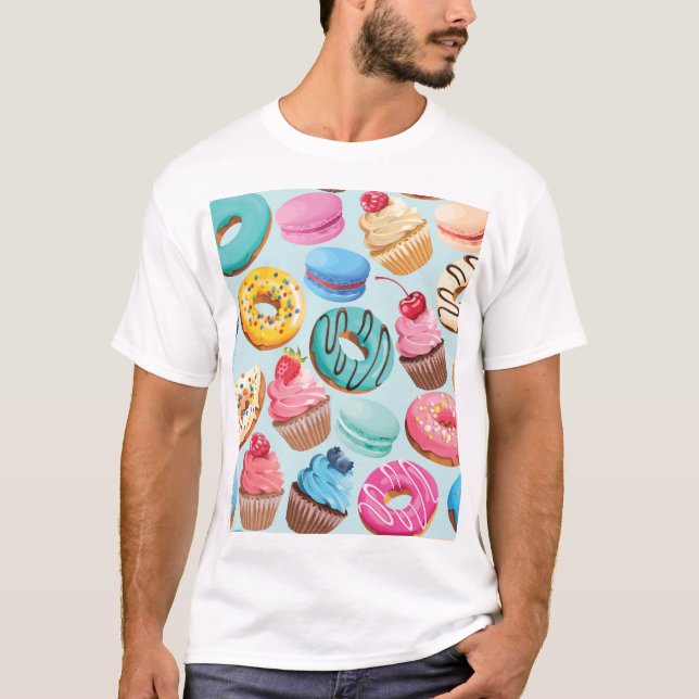 Camiseta Dulces dulces: Patrón de Delight. (Anverso)