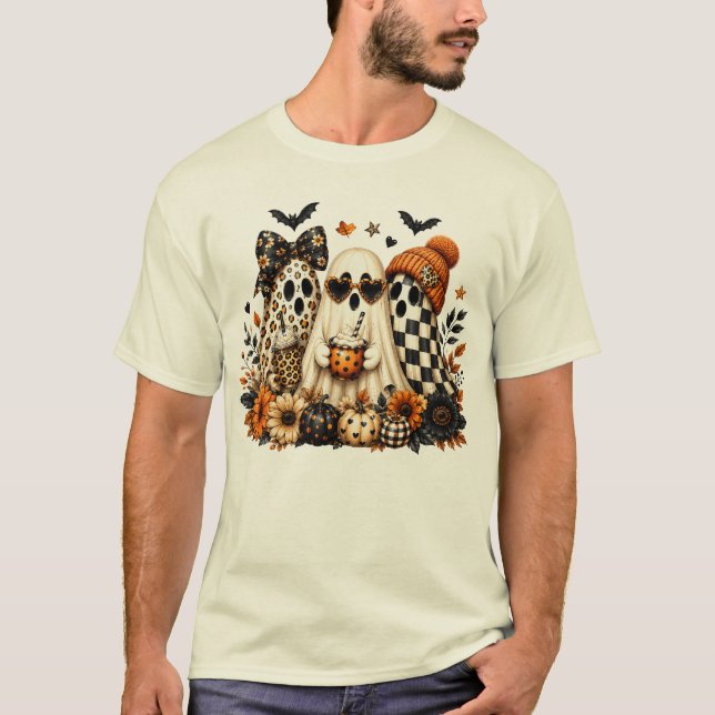 Camiseta Dulces Fantasmas Boho Girasol Halloween (Anverso)