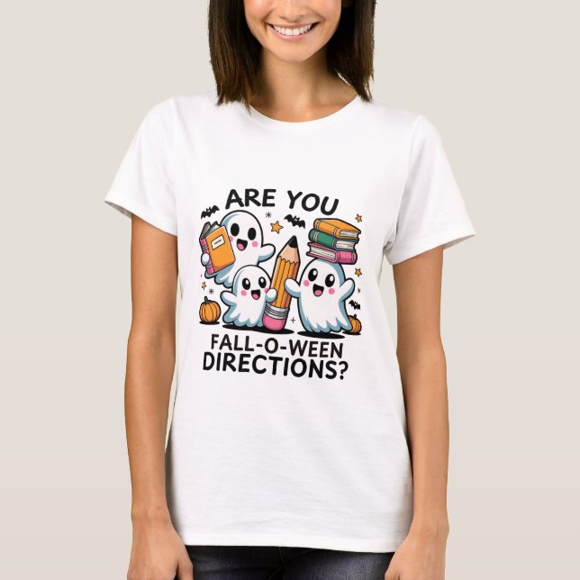 Camiseta Dulces Fantasmas Son Las Direcciones De Fall O Wee (Anverso)