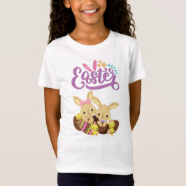 Camiseta Dulces gemelos y chicles "Feliz Pascua" niños tee