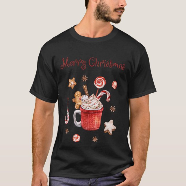 Camiseta Dulces golosinas Feliz Navidad (Anverso)
