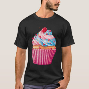 Camiseta Dulces K Cupcake Sprinkles Patrón de postres Comid