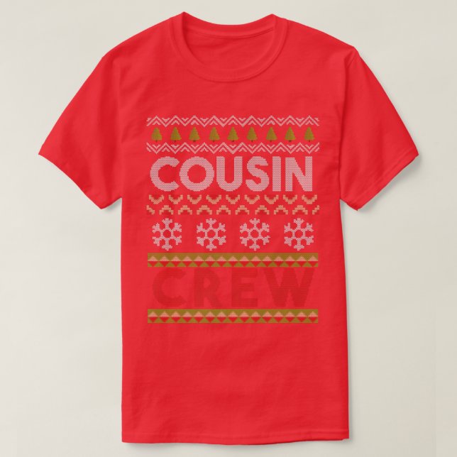 Camiseta Dulces Navidades feos de la familia de la tripulac (Diseño del anverso)