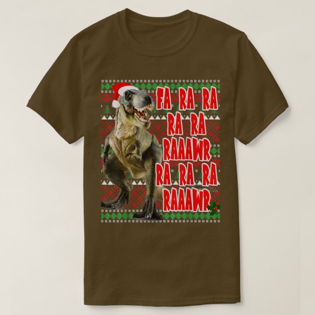 Camiseta Dulces Navidades feos de los dinosaurios T-rex  (Diseño del anverso)