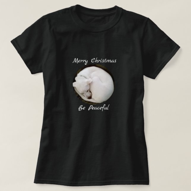 Camiseta Dulces Navidades pacíficos de perros blancos acurr (Diseño del anverso)