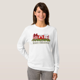 Camiseta Dulces Navidades Regalos Red Plaid y Needles Pine