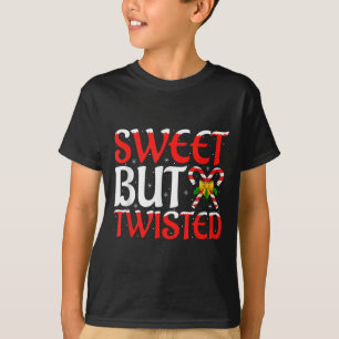 Camiseta Dulces pero retorcidas Navidades de Candy Cane