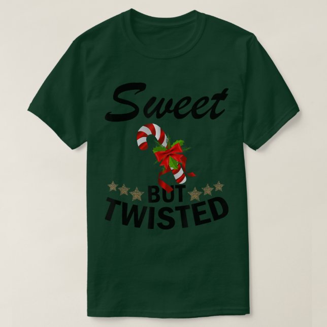 Camiseta Dulces pero retorcidas Navidades de Navidad Funny  (Diseño del anverso)