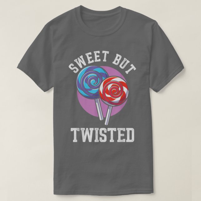 Camiseta Dulces pero retorcidas Navidades divertidas Candy  (Diseño del anverso)