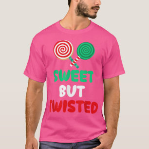Camiseta Dulces pero retorcidas Navidades divertidas Candy 