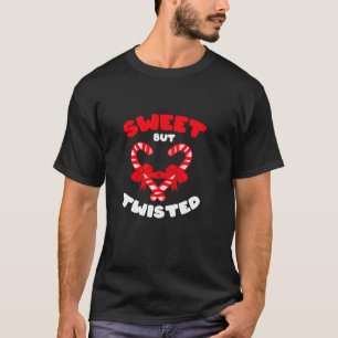 Camiseta Dulces pero retorcidas Navidades divertidas Candy