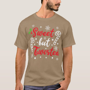 Camiseta Dulces pero retorcidas Navidades graciosos Candy C