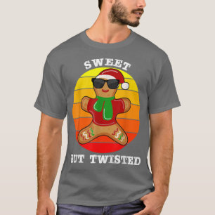 Camiseta Dulces pero torcidas Navidades divertidas Gingerbr