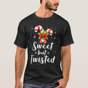 Camiseta Dulces pero torcidos Navidades Funny Candy Cane Xm
