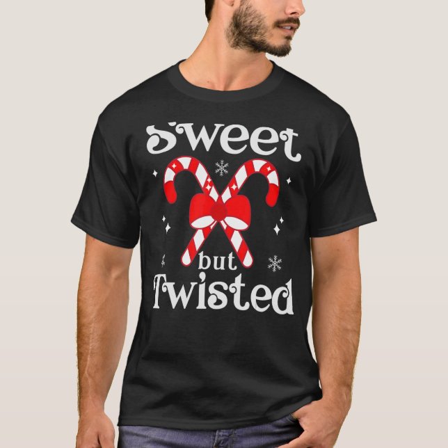 Camiseta Dulces pero torcidos Navidades graciosos de Candy  (Anverso)