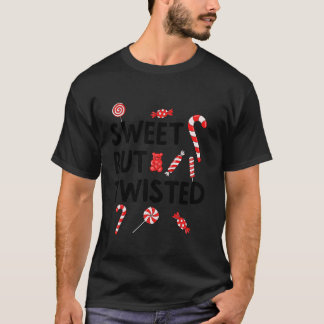 Camiseta Dulces pero torcidos Navidades graciosos Peppermin