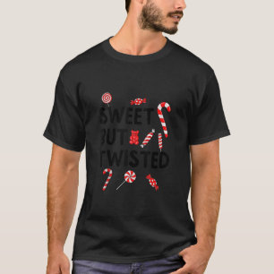Camiseta Dulces pero torcidos Navidades graciosos Peppermin