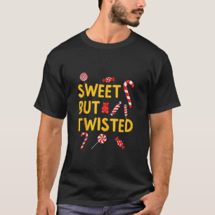 Camiseta Dulces pero torcidos Navidades graciosos Peppermin