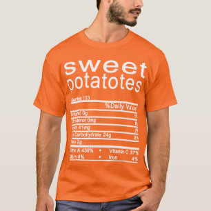 Camiseta dulces potatotes Nutrición Hechos Graciosos Acción