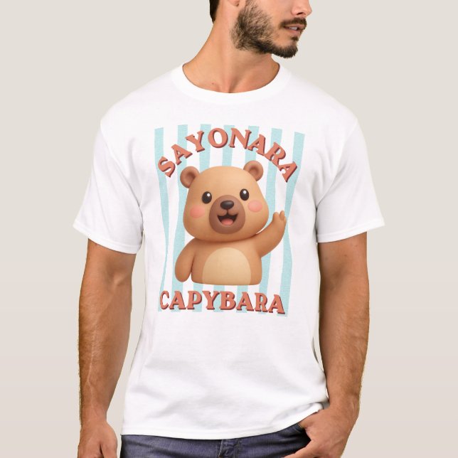 Camiseta Dulces Rayas de Verano Adiós CAPYBARA Profesora (Anverso)