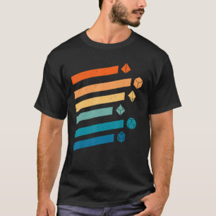 Camiseta Dulces retro Dice D20 Dragones Gaming de fantasía