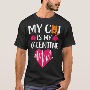Camiseta Dulces San Valentines Mi Gato Es Mi Fecha De San V